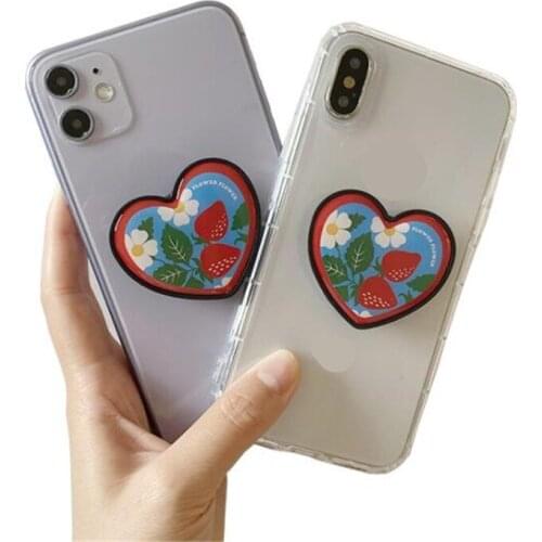 Heart Love Shape Flower Expanding Stand Mount Phone Socket Fold Mobile Smartphones Pocket Desktop Bracket Phone Stand Holder
