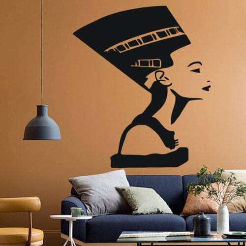 Ancient Egyptian Symbol Queen Nefertiti Wall Decal Vinyl Sticker Interior Design Art Bedroom Living Room Girls Home Decor C423