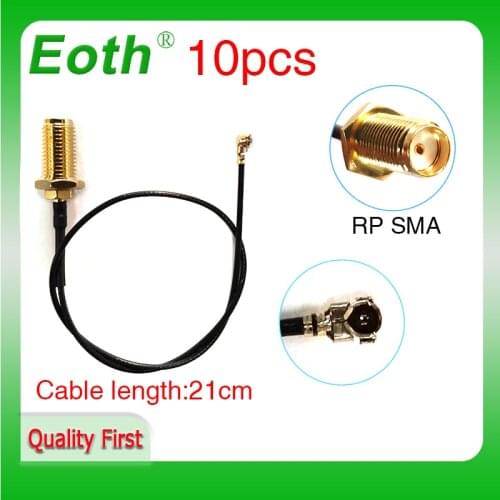 10 pieces lot Extension Cord UFL to RP SMA Connector Antenna WiFi Pigtail Cable IPX to RP-SMA female to IPX 21cm