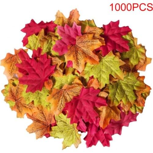 Artificial Silk Maple Leaves Garland Silk Autumn Fall Leaf For Wedding Garden Decoration Halloween Harvest Decor Home Decor