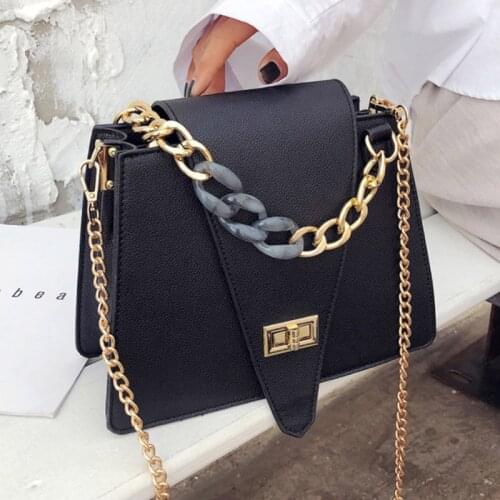 Classic Chain Women Handbag PU Leather Crossbody Bag 2021 New High Quality Lady Travel Shoulder Bag and Purses