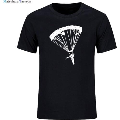 Summer Mens Short Sleeve T Shirts Tops Printing Casual Cotton Tees New Sky Divers Parachute Funny T-shirt Plus Size