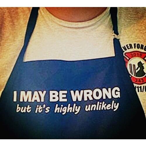 Custom Summer Creative Mens Apron,BBQ Funny Apron,Personalized I May Be Wrong,But its Highly Unlikely,Humor Stars Baker Aprons
