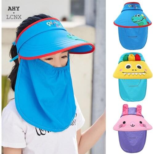 Summer UV Protection Wide Brim Children Sun Hat Kids Bucket Cap Beach Baby Girl Caps Outdoor Fisherman Cute Boy Sun Hats