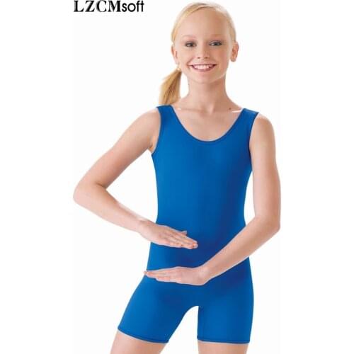 LZCMsoft Child Tank Biketard Kids Sleeveless Unitard Dancewear for Girls Gymnastics Leotard Dance Ballet Unitards Toddler