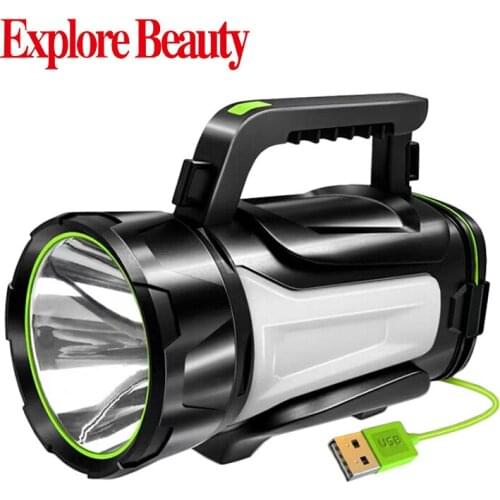 Strong light USB charging led long-range xenon multifunctional household outdoor high-power portable searchlight camping light