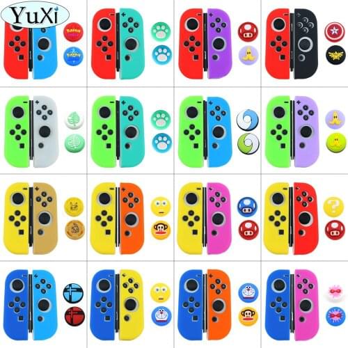 YuXi For Nintend Switch Antislip Rubber Skin Case Protective Thumb Grip Caps for Nintend Switch Controller Silicone Joycon Cover