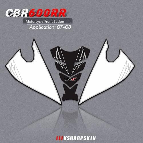 New 3D Gel Motorcycle Front Fairing Sticker Protector Number Board For Honda CBR600RR cbr600 RR-7 / RR-8 / RR-9 2007 2008