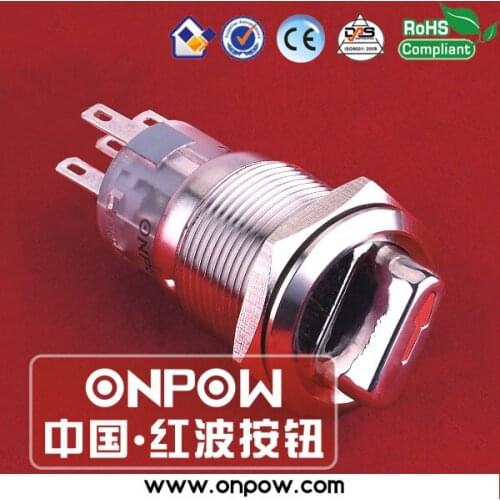 ONPOW 19mm stainless steel three position selector switch LAS1-AGQ-22X/31
