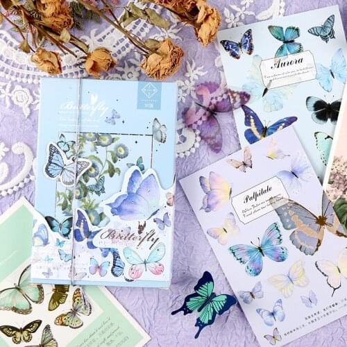 30 Sheets/Set Beautiful Butterfly and Flower Postcard DIY Message Greeting Cards Birthday Gift Card