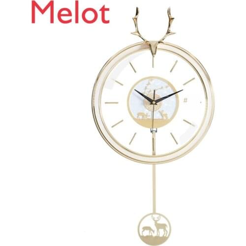 European-Style Simple Transparent Wall Clock Decoration Personalized Creative Household See-through Deer Head Wall Clock