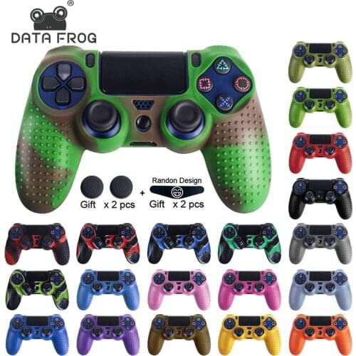Data Frog Anti-slip Silicone Cover Protection Case For SONY Playstation 4 PS4 Controller Rubber Case For PS4 Pro Slim Gamepad
