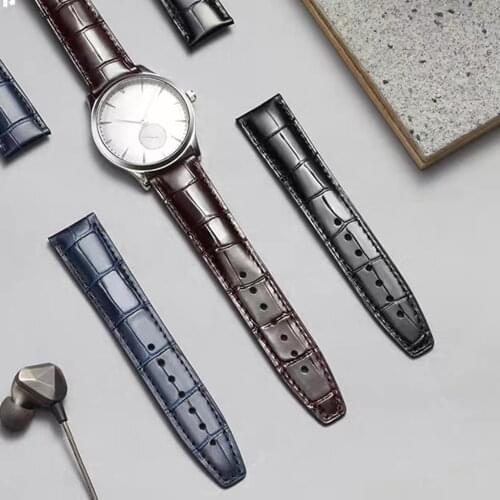 First layer calfskin strap for MAURICE LACROIX Eliros watchband cow genuine leather leather bands 20mm 22mm with folding buckle