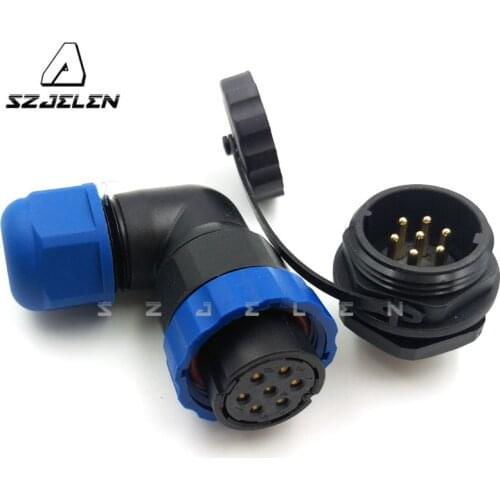 SD20TP-ZM , IP67 waterproof 7pin connector , 20mm panel mount connector, LED Cable & Wire connectors plug and socket