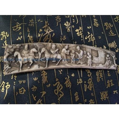 Rare Qing Dynasty bone Statue/ Sculpture,free shipping