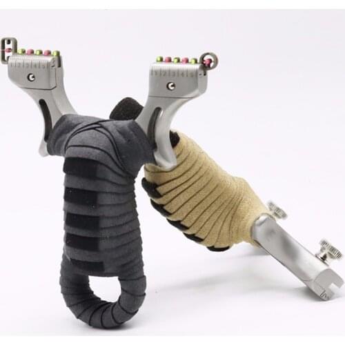 High Power Precision Outdoor Dedicated Hunting Shooting High-end Stainless Steel Flat Leather Slingshot Fast Pressing