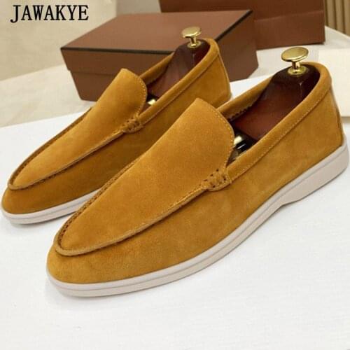 Suede Women Flat Shoes Shallow Round Toe Rubber Sole Ladies Loafers 2021 New Arrival Thick Sole Outdoor Leisure Mules Comfort