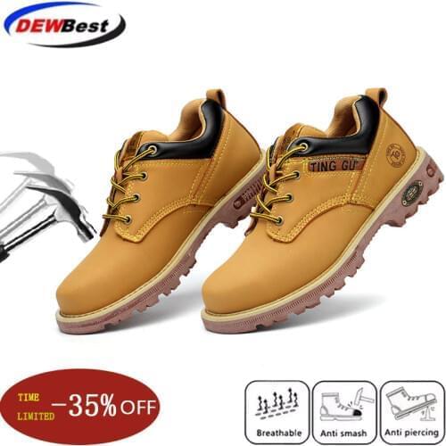 Winter Boots Safety Shoes Men Anti-Puncture Winter Work Shoes for Martin Boots Work Safety Boots Steel Toe Shoes Military Boot