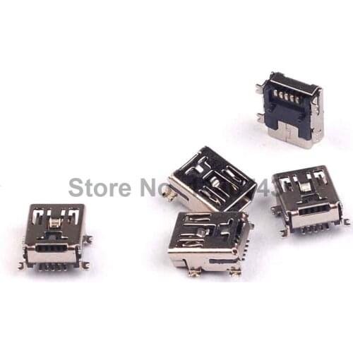 10PCS SMD Micro 5 pin USB Female Jack Socket,chip Connector