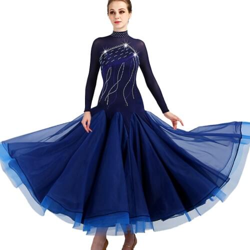 2019 New Costume Sale Ballroom Dance Skirts Newest Design Woman Modern Waltz Tango Dress/standard Competition Dress MQ095