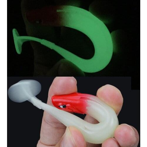 6/12pcsT Tail Soft Fish Outdoor 12 Cm 10 Grams, Rainbow Fish PVC Material, With Soft Simulated Bait On The Front