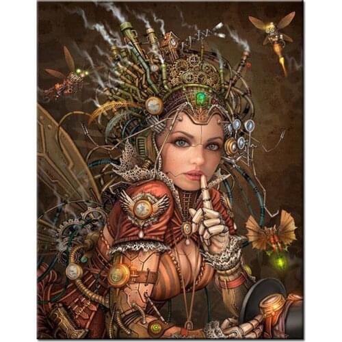 Full Square Diamond Painting Fantasy wasp woman DIY 3D Embroidery Diamond Mosaic sale Cross Stitch Diamond Round Home Decor