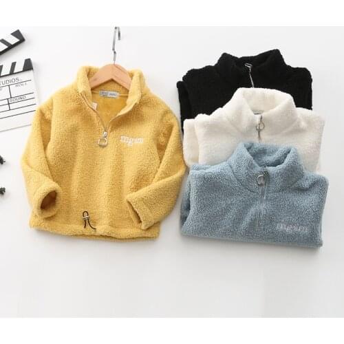 Kids Clothing Autumn And Winter Letter Childrens Sweater Coat Casual Soft Boys Girls Clothing Baby Long Sleeve Top 2021 New In