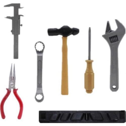 Kids Boy Plastic Building Tool Kit Builders Creative DIY Construction Toy Set Fix Toys Kit Building Tools Kids DIY Hand Tools