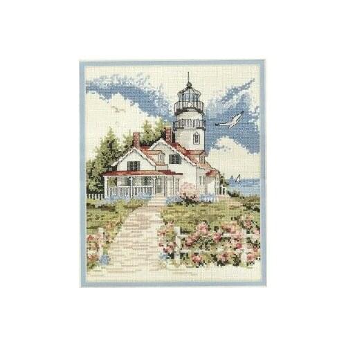 Egyptian long-staple cotton self-contained needle-free kit JCA 02681 flower path leading to the lighthouse