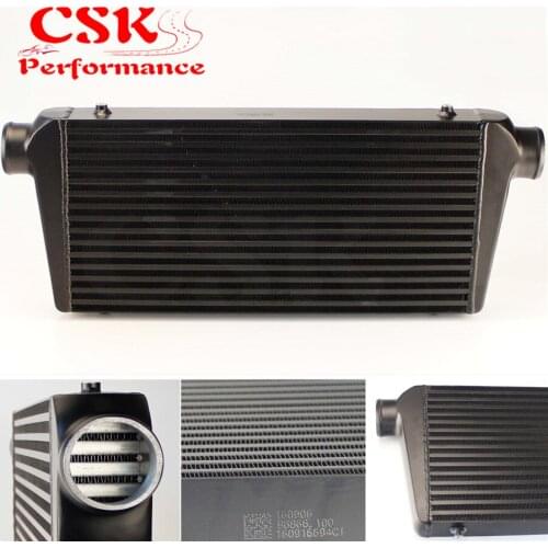 3'' In/Outlet Polished Alloy Front Mount Intercooler 24" *12" *3" Bar and Plate B