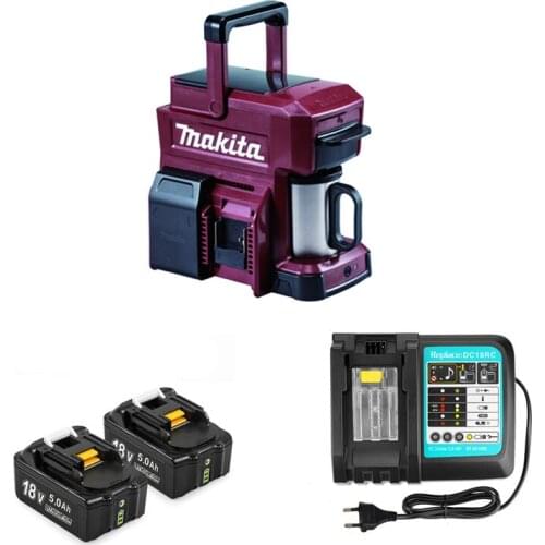Makita DCM501ZAR 18v Coffee Machine Cordless Coffee Maker 5.0Ah with replace Battery and Charger