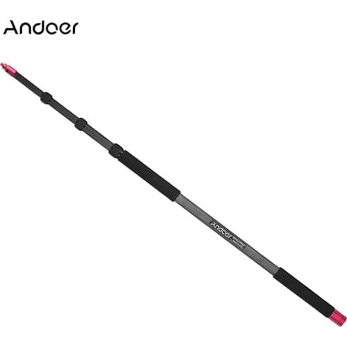 Andoer 3m/9.8ft Lightweight Carbon Fiber Mic Microphone Boom Holder Arm Pole Extension Mount Stand for DSLR Camera Camcorder