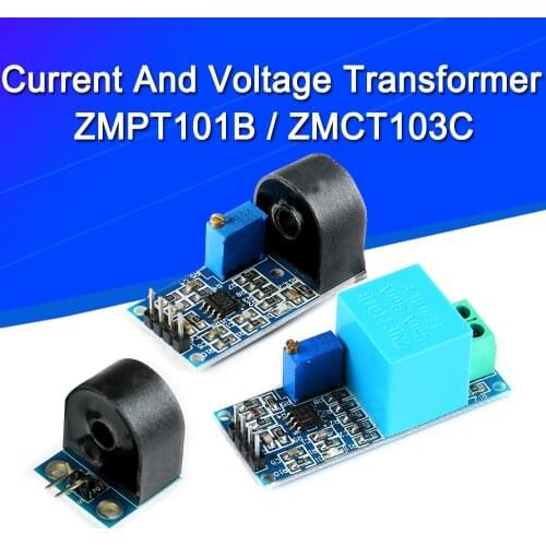 Active Single Phase Voltage Transformer Module AC Output Current Voltage Sensor for Arduino Mega ZMPT101B 2mA ZMCT103C 5A