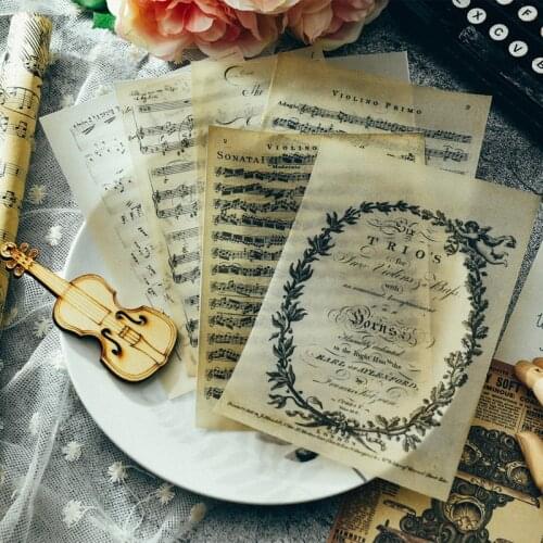 Junk journal Vintage music series material paper02 DIY scrapbooking primer collage gift packaging decoration material paper