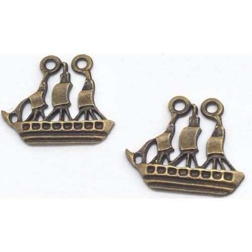 New 15 pcs sailboat charms ship fit DIY handmade Man woman necklace earring bracelet charms Jewelry Making