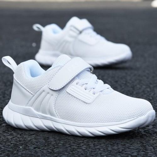 New Arrival Popular Style Children Casual Shoes Mesh Breathable Sneaker Boy Girl Flat Kids Running Shoes Light Little White Shoe