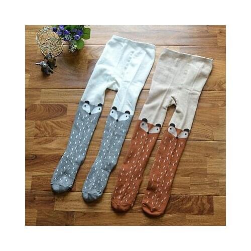 New Lovely Kids Pantyhose Girls Toddlers Fox Pattern Cotton Socks Age 1-5 Years