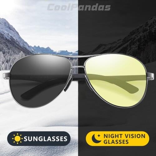 2021 Aviation Driving Photochromic Sunglasses Men Polarized Glasses Women Day Night Vision Driver Eyewear UV400 zonnebril heren