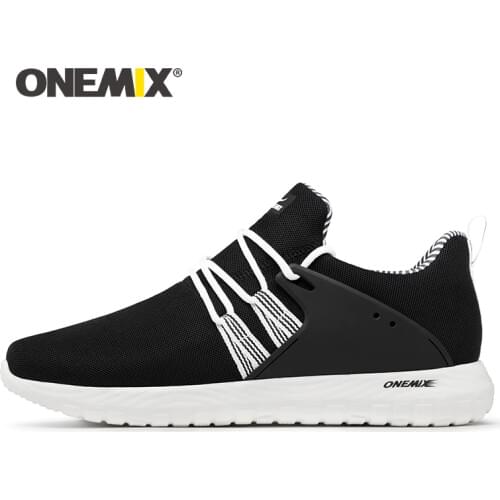 ONEMIX 2019 New Adult Men Tennis Shoes For Training Fashion Light Breathable Knitted Mesh Loafers Women Casual Flats Sneakers