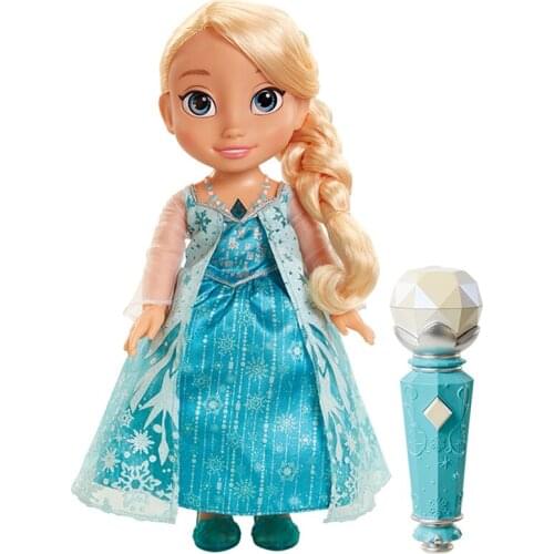 Genuine Disney Frozen Princess Aisha Singing Glowing Doll Smart Microphone Interactive Girl Toy