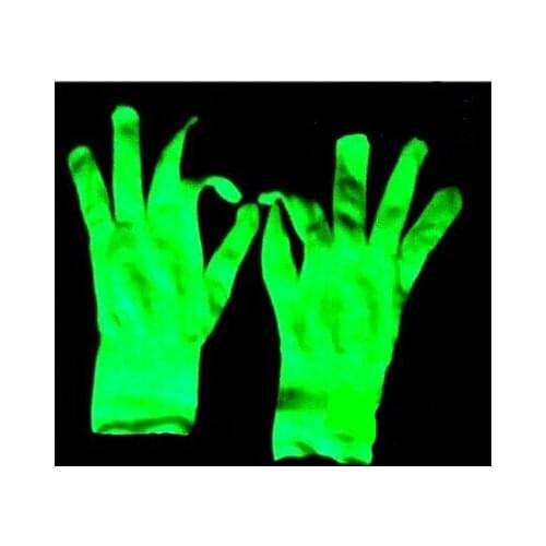 Free shipping 12pairs/LOT Glow Party Supplier Fluorescent gloves glowing in the dark / Magic gloves (green color)