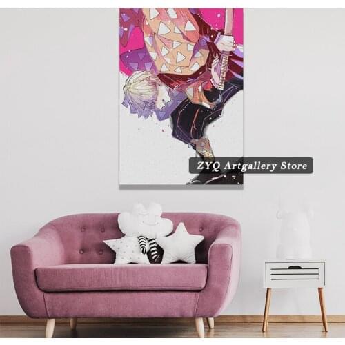 Agatsuma Zenitsu Poster Japan Anime Demon Slayer Kimetsu No Yaiba HD Canvas Painting Artwork