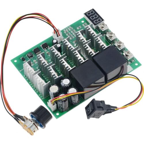 1PCS DC 10-55V 12V 24V 36V 100A Motor Speed Controller Reverse Control Switch With LED Display Digital Scale Tachometer