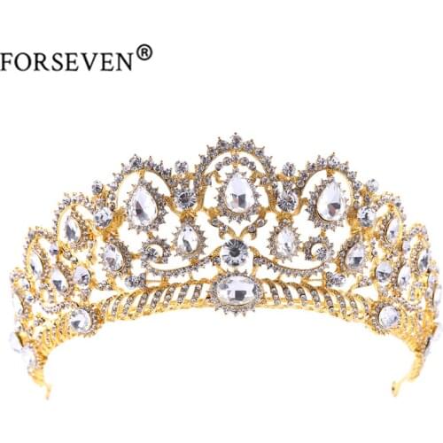 Luxurious Crystal Vintage Peacock Bridal Hair Accessories For Wedding Quinceanera Tiara Crown Pageant Diamante Tiara