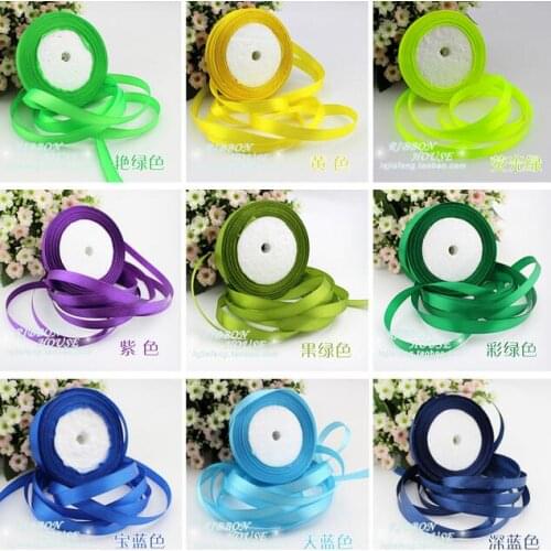 25 yards 10mm Single Face Silk Satin Ribbon Decorative Gift Packing Wedding Crafts Christmas White Pink Red Black Ribbons