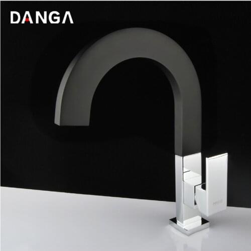Basin Faucets Bathroom Sink Tap New Style Hot And Cold Water Faucet Black Square Industrial Style Mixing Washbasin Faucet