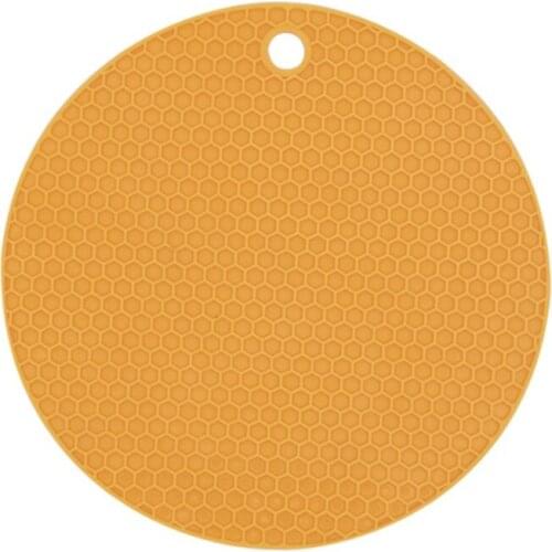 AXYC Heat Reasistant Rubber Placemat Honeycomb Textured Tableware Mat Anti Slip Coaster Round Cup Bowl Pad Kitchen Countertop