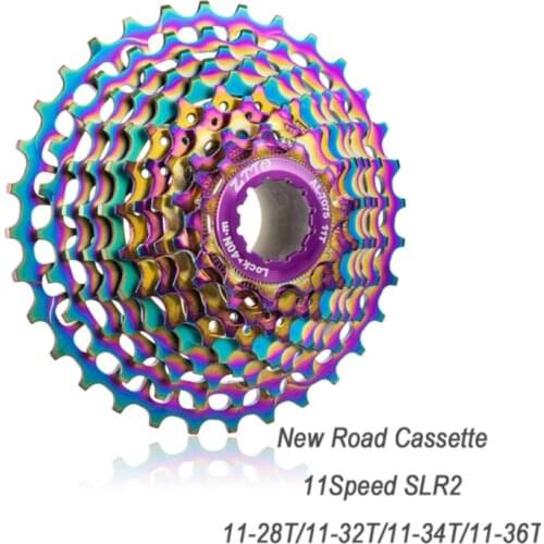 ZTTO Road bike 11 Speed SLR2 Colorful Cassette UltraLight 11-28T Gravel bike 11-36T 11Speed 11-34 K7 11V 11-32 CNC freewheel