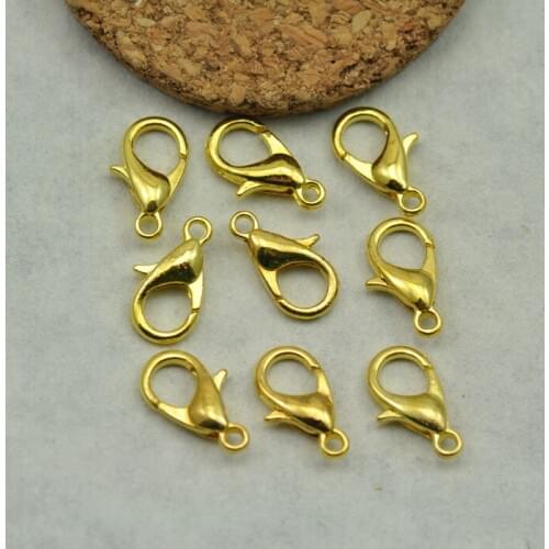 Vintage diy accessories vintage diy handmade materials gold lobster clasp 6x12mm 100 Pcs