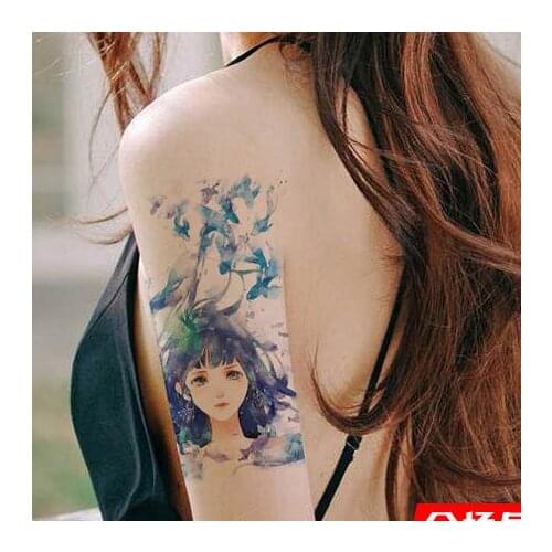 Waterproof Temporary Tattoo Sticker ink painting girl tatto stickers flash tatoo fake tattoos for women men